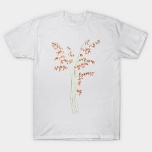 smooth brome grass seed head watercolor T-Shirt